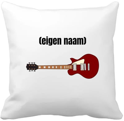 Akyol - rode elektrische gitaar met eigen naam Kussen hoes - Gitaar - muziek liefhebbers - gitaristen - gitaar liefhebbers - verjaardag - cadeau - kado - 40 bij 40 cm
