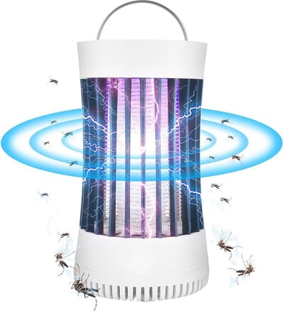 Muggenvanger Elektrisch - Muggenlamp voor Binnen en Buiten - Muggenstekker Ophangbaar - Wit
