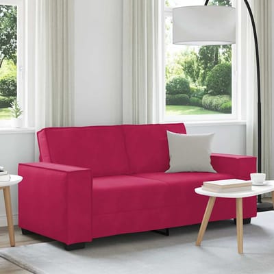 vidaXL - Tweezitsbank - 180x78x84 - cm - fluweel - wijnrood