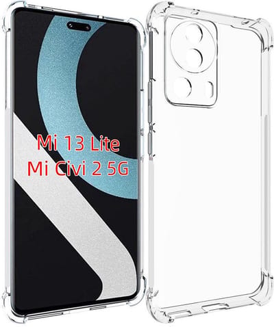 MobyDefend Hoesje - Geschikt voor Xiaomi 13 Lite - Transparante Shockproof TPU Backcover - Verstevigde Hoeken - Volledig Doorzichtig