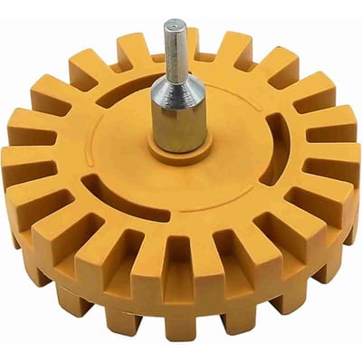 Disque Caoutchouc Pneumatique 4 pouces Décapant Enjoliveur et Autocollant Outil Gomme Décapant Autocollant Grattoir brown