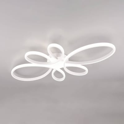 Trio Lighting Fly LED plafondlamp, mat wit, 4.000 K, 83 cm x 45 cm