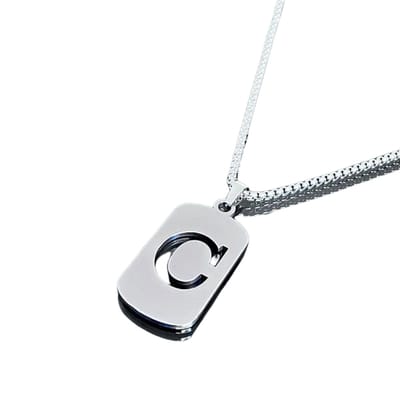 Livano Ketting - Heren - Staal - Nep zilver - Met Hanger - C