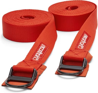 Imperiaal Riemen - Spanbanden D-ring - Watersport Transport - Neopreen Bescherming - 5m x 35mm - Rood