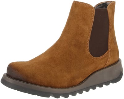 Fly London SALV195FLY - Dames Enkellaarsjes - Oil-Suede-Tobacco