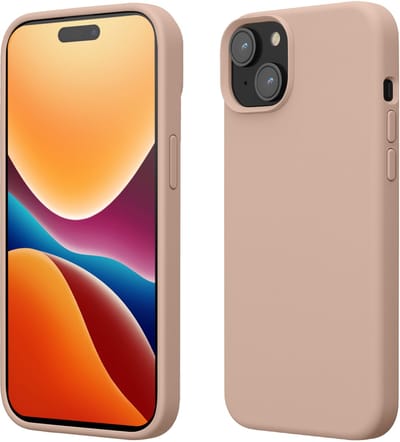 kwmobile Case voor iPhone 15 - Slank TPU-Hoesje met Zachte Afwerking - In oudroze