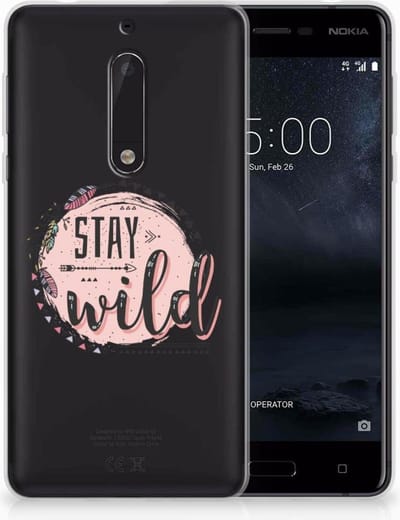 Nokia 5 Telefoonhoesje met Naam Boho Stay Wild