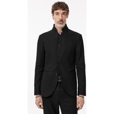 John Varvatos Slim Fit Button Closure Soft Jacket With Black Größe: 54 | Blazer Outlet | Herren | Schwarz