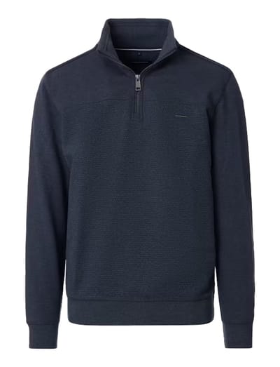 CASA MODA comfort fit sweat schipperstrui - donkerblauw