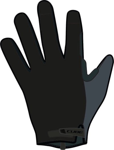 CUBE GLOVES NF ERGONOMICS GEL LONG FINGER BLACK