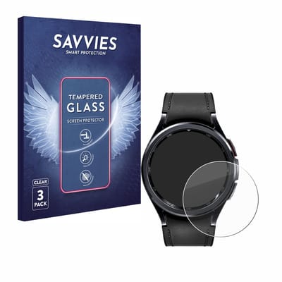 Savvies - Glas Screenprotector voor Samsung Galaxy Watch 6 Classic (47 mm) - Gehard Beschermglas 9H 3 Stuks