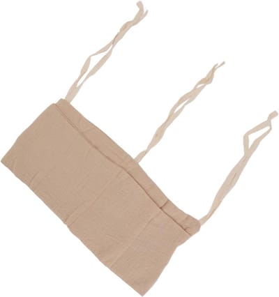 Bedopbergtas met zakken - Wieg organizer - Babykamer organiseren - Wasbaar katoen - 38 x 18 cm - Beige
