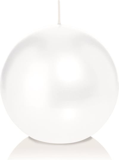 Trend Candles Bolkaars glad - wit - 8 cm - 25 branduren - ronde kaarsen