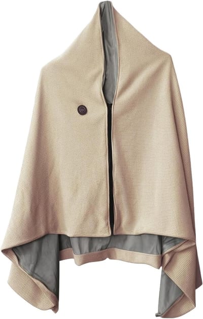 Verwarmde Deken Sjaal - Elektrische Draagbare - Warm Blijven - 3 Warmte Niveaus - 150x80 cm - Grijs