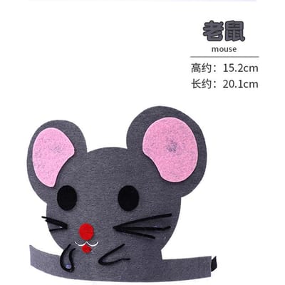 Feestmasker Verjaardagsfeestartikelen Papieren Schuim Dierenmaskers Cartoon Kinderfeest Verkleedkleding Kostuum Dierentuin Jungle Masker Feestdecoratie lichtgele kleur