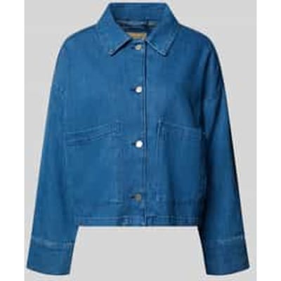 jeansjack met opgestikte zakken