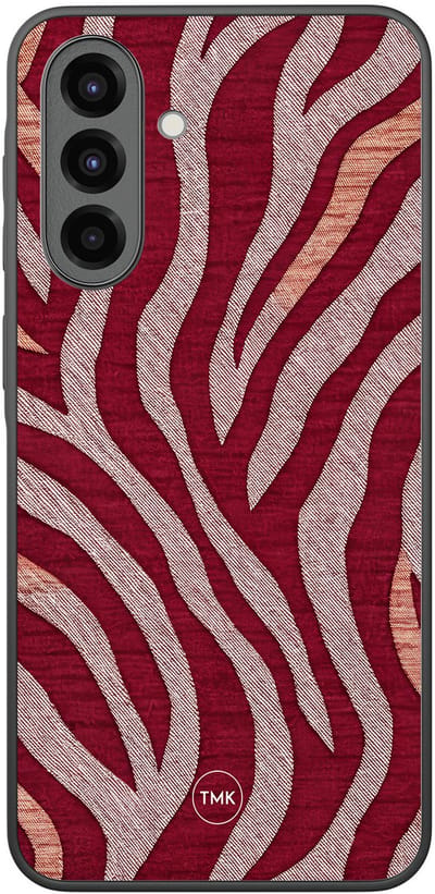 Hoesje geschikt voor Samsung Galaxy A36 - Zebra rood - Rood - TPU case - Zebraprint - Hardcase zwart telefoonhoesje