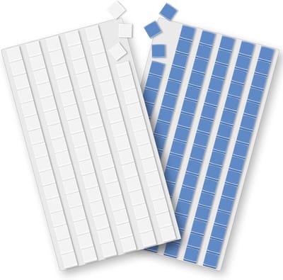 Plakpoeder Set - Wandbevestiging Repareer - Decoratie Ophangen - Beschadigingsvrij Verwijderbaar - 192 Stuks - Wit Blauw