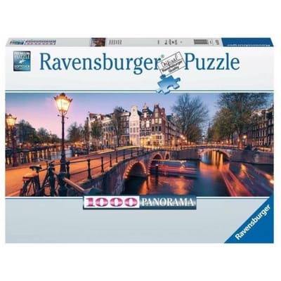 Ravensburger Panorama Puzzel Avond in Amsterdam - Legpuzzel - 1000 stukjes
