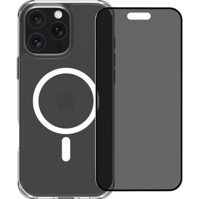 BlueBuilt Protective Back Cover met MagSafe iPhone 16 Pro Max + Privacy Screenprotector