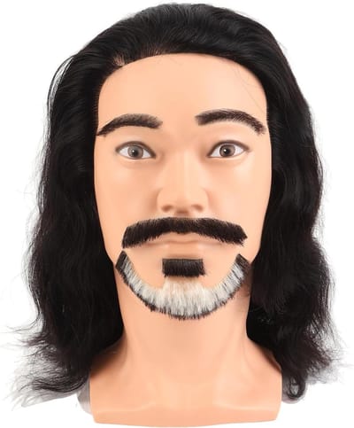 Etalagepop Baard - Kappersmodel Mannen - Haarstyling Oefenen - Realistische Baard Simulatie - 35 x 20 x 20 cm - N.v.t.