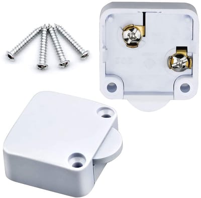 Kastdeur Schakelaar Set van 2 - Deurschakelaar voor Vouw- en Schuifdeuren - 2A/250V