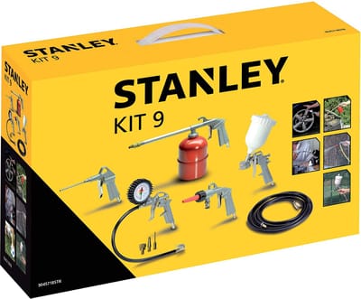Ensemble d'outils pneumatiques Stanley 9 pièces.