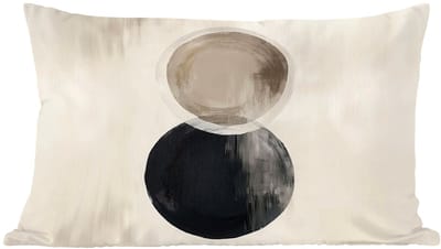 Sierkussens - Kussentjes Woonkamer - 60x40 cm - Cirkels - Vorm - Beige - Abstract