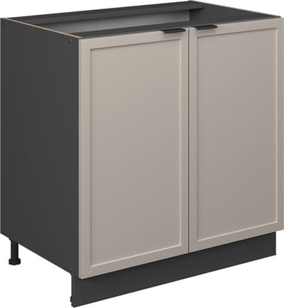 Vicco Keukenonderkast Fame-Line, GrijsBeige/Antraciet, 80 cm zonder werkblad