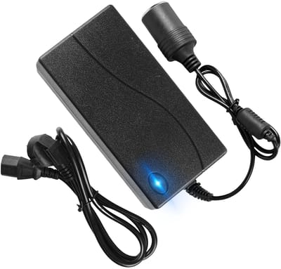 Allecto - Spanningsomvormer 230V naar 12V - Voedingsadapter voor auto - Compact formaat - Ideaal voor koelboxen - 15A vermogen - Geschikt voor onde...