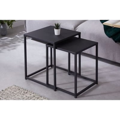 Salontafel set zwart metaal