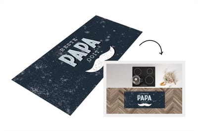 Keukenloper - Loper keuken - Vaderdag - Cadeau vader - Quote - Spreuken - Beste papa ooit - 120x50 cm - Keukenloper vinyl