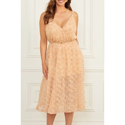 GUESS Marciano By  Rosie Dress Smooth Almond Size: 36 | Midi Dresses Outlet | Dames | Roze