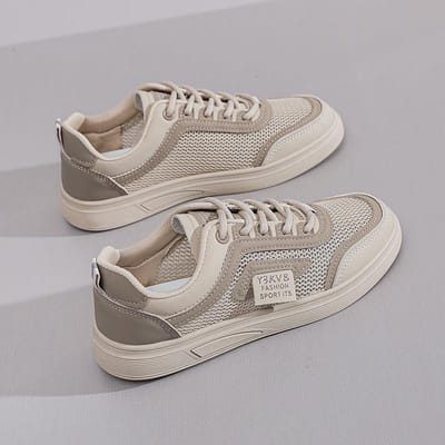 Luxe Nieuwe Mesh Ademende Outdoor Ochtend Hardloopsneakers Dames Modetrend Veelzijdige Student Casual Schoenen sneakers 40 gray