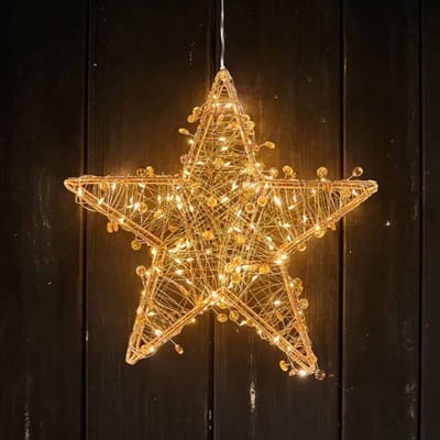 Lichtster - Galaxy - 130 LED's - Koperdraad - Kraaltjes - Voor binnen of buiten - 30 cm