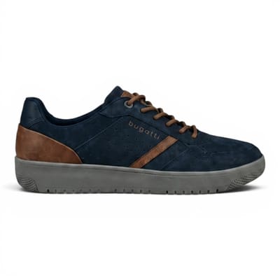 Bugatti heren marineblauwe leren mode comfort trainerschoenen - Llopart