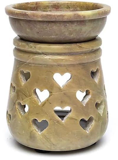 Olieverdamper hartjes zeepsteen – 10 cm x 7.5 cm