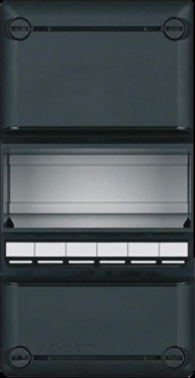 Eaton installatiekast leeg 55, zwart, (hxbxd) 220x110x79mm, DIN-rail