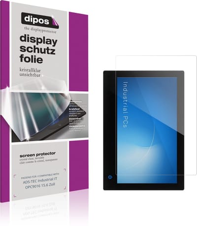 dipos – 2x Beschermfolie geschikt voor ADS-TEC Industrial IT OPC9016 15.6 Zoll | Krasbestendige & heldere Screenprotector Ultra-Thin