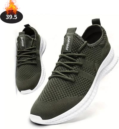 Livano Schoenen Heren - Sneakers - Comfortabel - Sportief - Casual - Volwassen - Legergroen - Maat 39.5