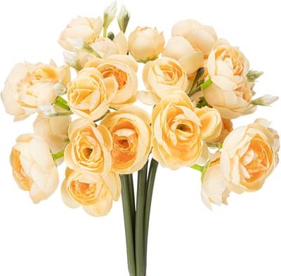 Takken met ranunculusbloemen voor decoratieve vaasarrangementen, 32 cm