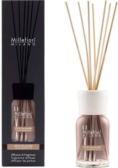 Millefiori Milano Geurstokjes 250 ml - Silk & Rice Powder