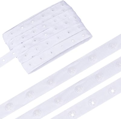 Dailygoods- Drukknop Tape 10 Meter - Drukknopen - Naaien - DIY Kleding - Plastic - Klassieke Witte Kleur - Snap Tape