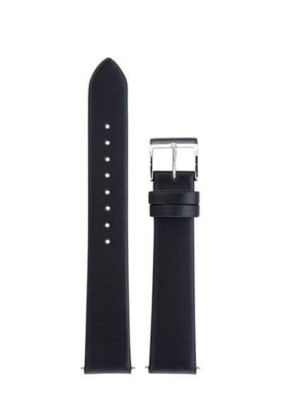 Junghans Max Bill ladies lederen horlogeband zwart - horlogebandjes dames - 17 mm