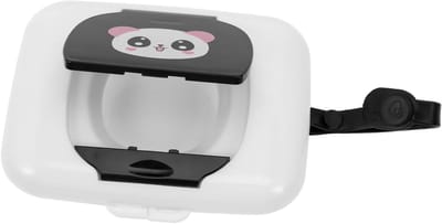 Dispenserbox Babydoekjes - Draagbare Tissuehouder - Onderweg Hygiëne - Met Ophangtouw - 16 x 12 cm - Wit