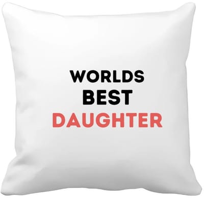 Akyol - worlds best daughter Kussen hoes - Dochter - de beste dochter - verjaardagscadeau - verjaardag - cadeau - cadeautje voor dochter - dochter artikelen - kado - geschenk - gift - 40 bij 40 cm