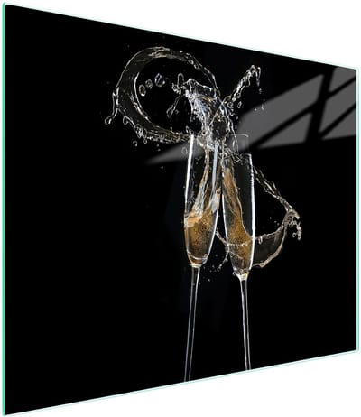 TMK ArtDeko Serie - Glazen Snijplank - 52x30 cm - Wijnpatroon - Gehard Glas
