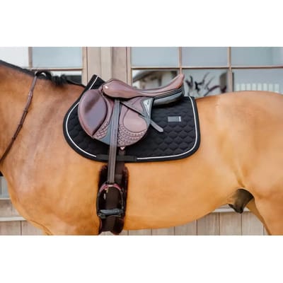 Kentucky Horsewear - Zadeldoek onion quilt rubber logo jumping zwart