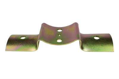 Wovar Paalverbinder tussenpaalverbinding 8 | 10 cm voor Ronde palen Geel Verzinkt | Per Stuk