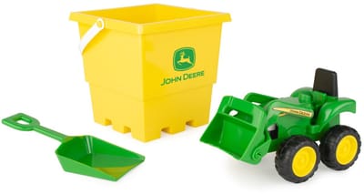 Britains zandbak speelgoed set John Deere tractor boerderij 3-delig.
